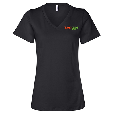 ZenYGE Womens Relaxed Jersey Short Sleeve V-Neck