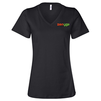 ZenYGE Womens Relaxed Jersey Short Sleeve V-Neck