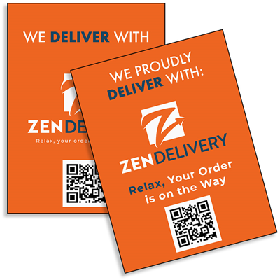 ZenDelivery Window Cling 9x12