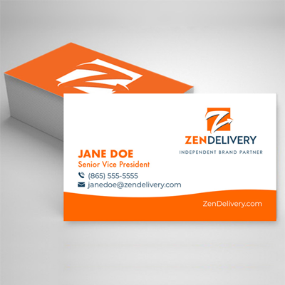 ZenDelivery Business Card Wave Design